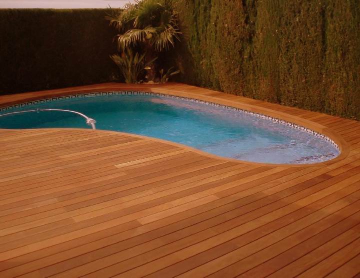 swimming pool use teak decking