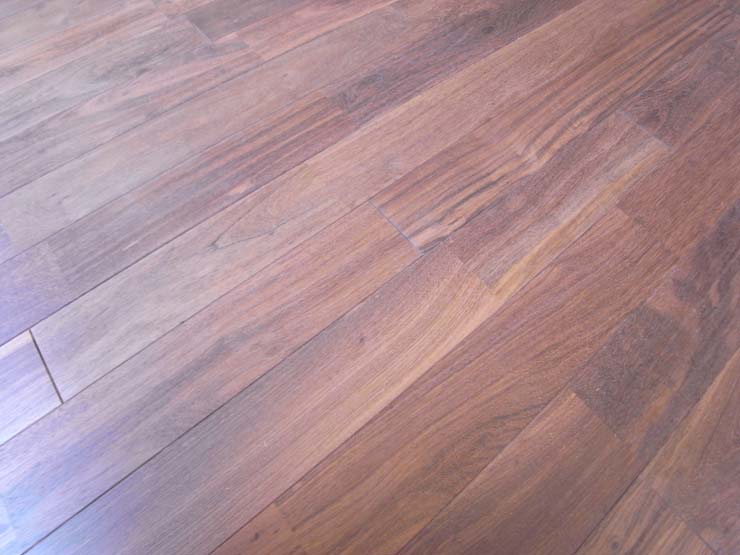 Raw walnut flooring