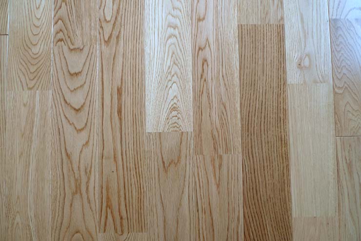 UV finished oak hardwood flooring