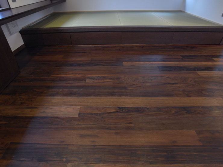 hardwood black walnut flooring